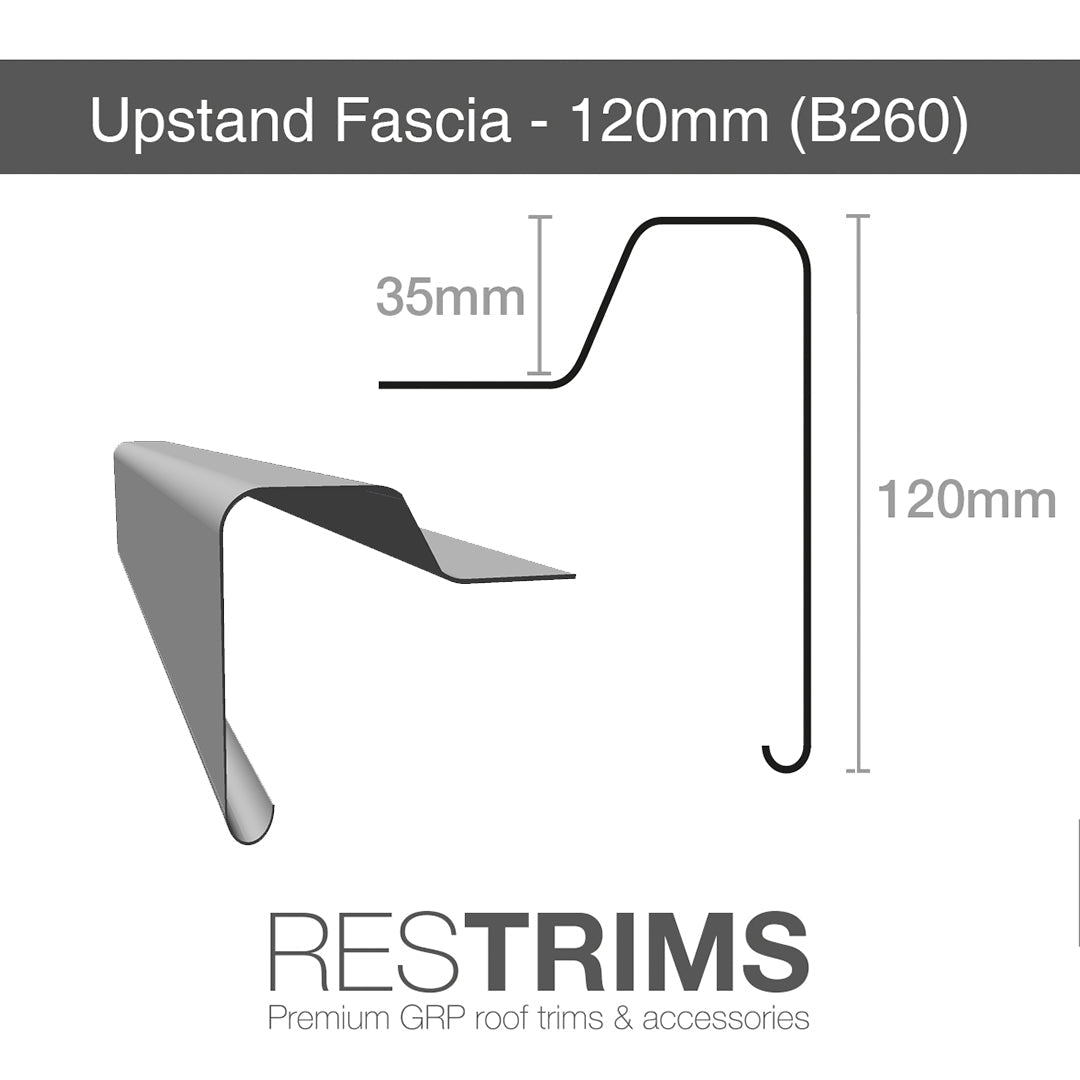 Restec B260 Upstand Fascia 120mm (3m)