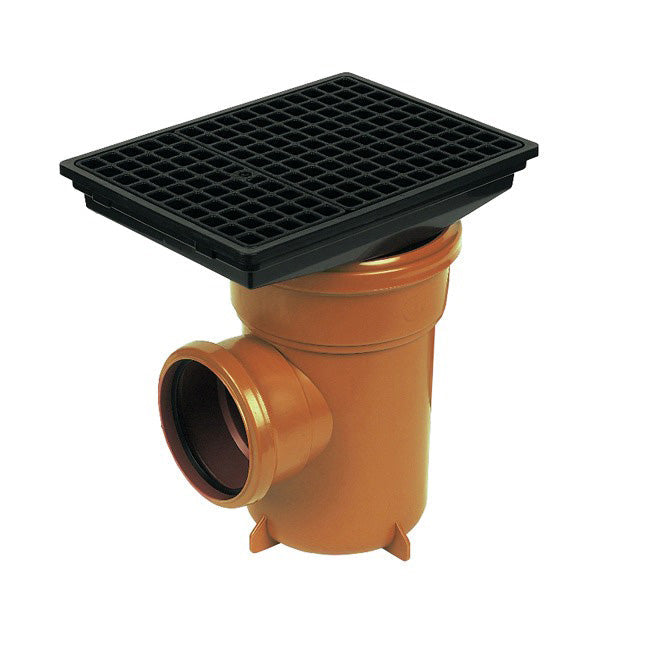 110mm Underground Bottle Gully Rectangular Grid