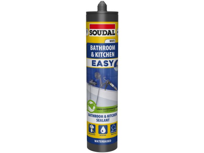 SOUDAL 158930 Easy Bathroom & Kitchen Sealant White 290ml