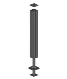 Ronjack Balustrade Post Kit 1.1mtr - inc Cap- Skirt & Bolt Down Post (120x120x1100)