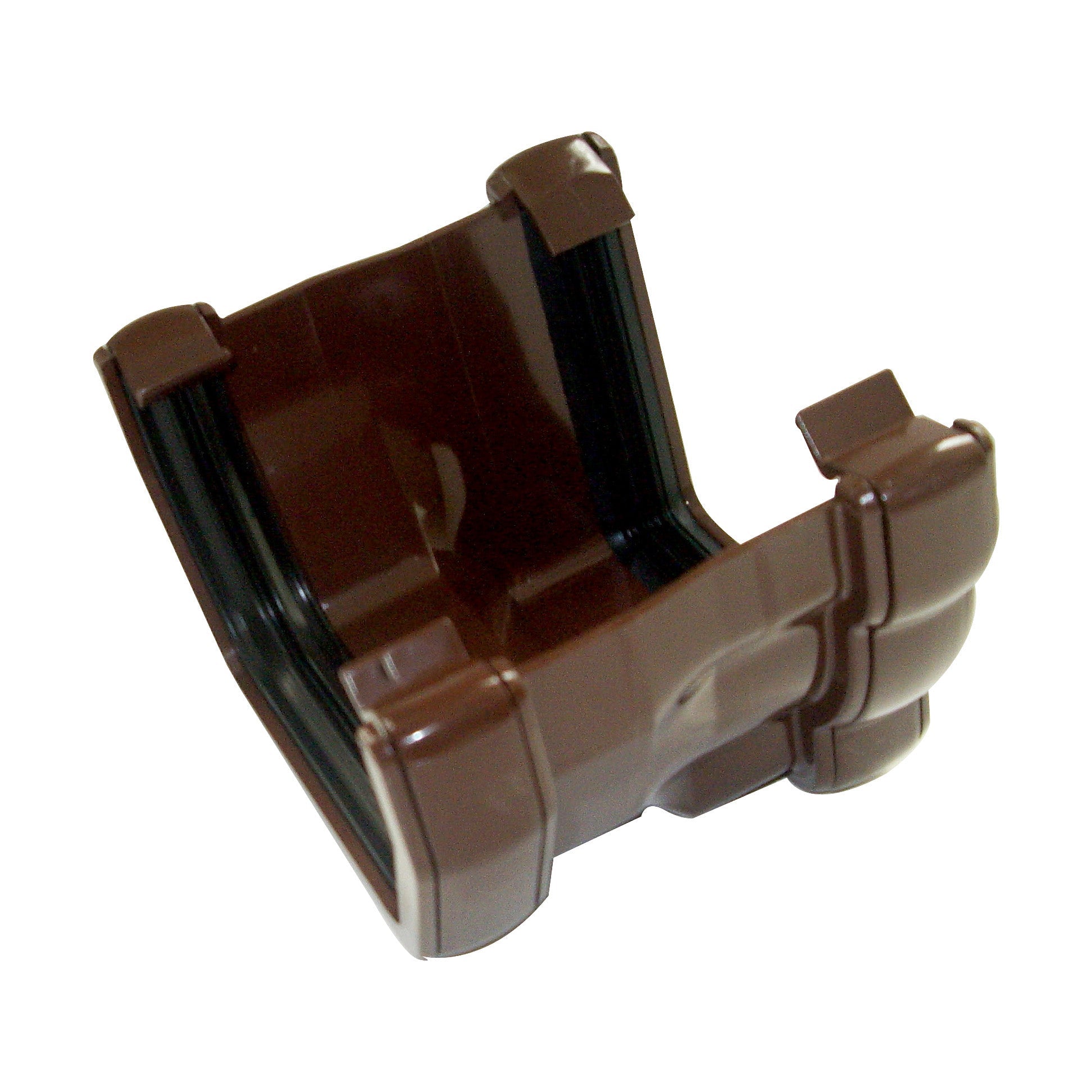 Ogee Gutter Adaptor L/H to H/R Caramel