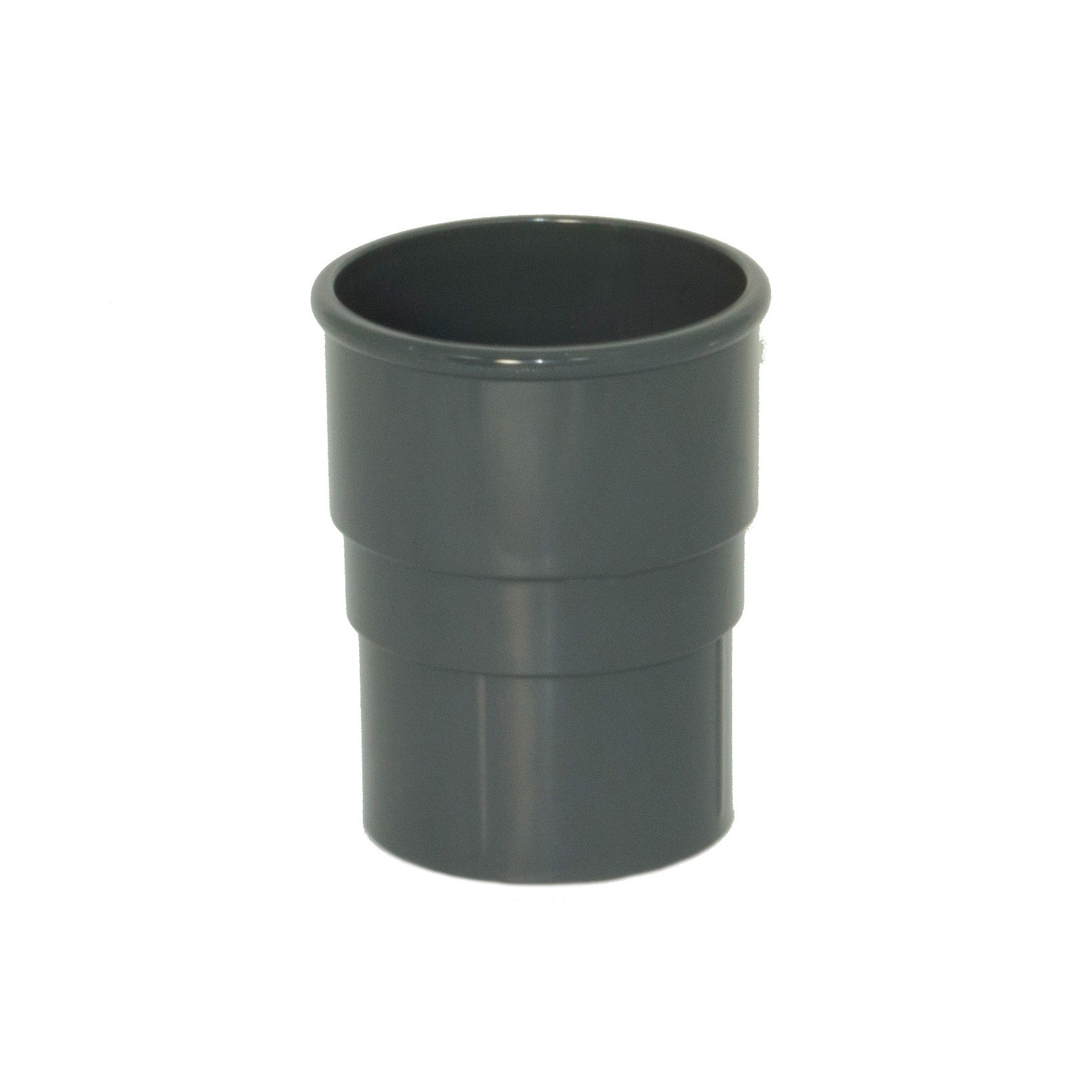 Half Inch Pvc Socket Half Round Pipe Socket Anthracite Grey - Europlas PVCu