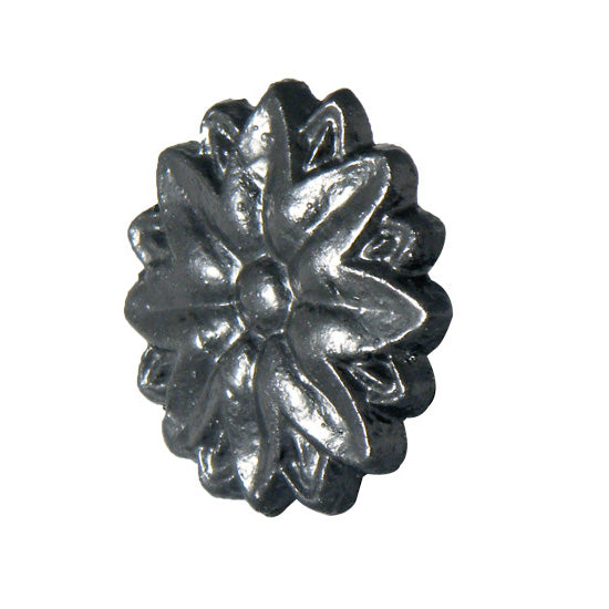 Cast Iron 40mm Tudor Rose Hopper Motif
