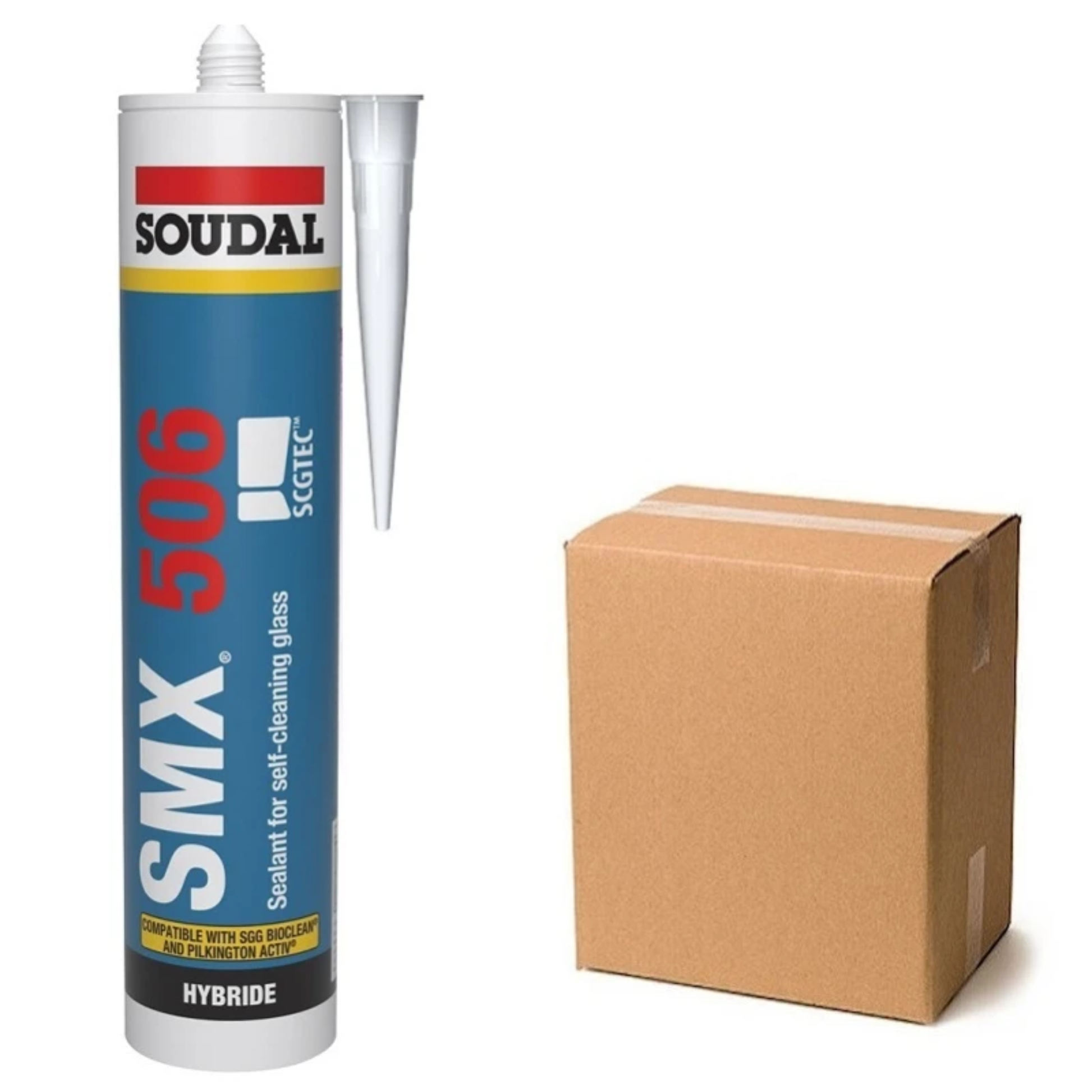 SOUDAL SMX506 Self Cleaning Glass Sealant 290ml Black