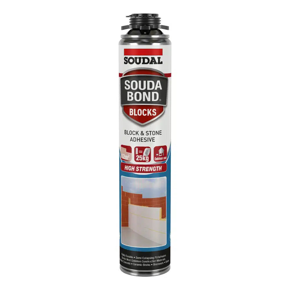 SOUDAL 161149 Soudabond Fast Fix Heavy Duty Block & Brick Adhesive Gun Grade Duravalve 750ml