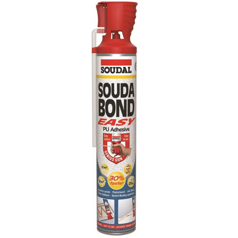 SOUDAL 130426 Soudabond Easy Genius Gun Fast Fix Heavy Duty PU Adhesive 750ml